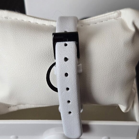 Obaku Denmark Women's Watch White Leather Minimalist Quartz Analog black/white - Picture 8 of 11